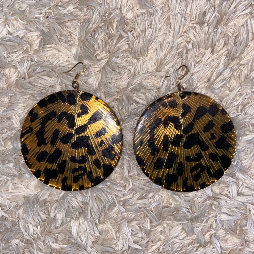 Gold Cheetah Earrings